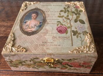 Rococo French Decoupage with plaster mouldings Jewellery Box - Image 2