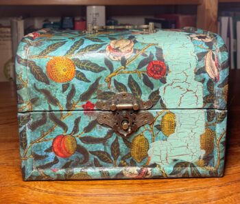 William Morris 'Fruit' Découpage Trunk shaped Jewellery Box