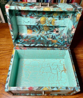 William Morris 'Fruit' Découpage Trunk shaped Jewellery Box - Image 4