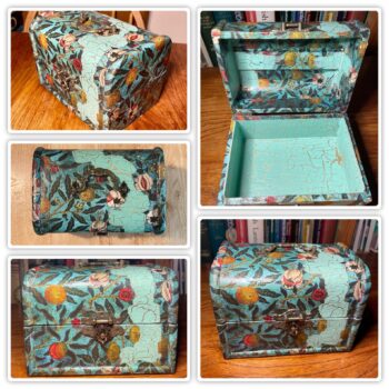 William Morris 'Fruit' Découpage Trunk shaped Jewellery Box - Image 5