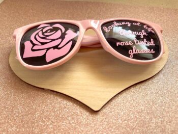 Rose Tinted Glasses, Gift for the Optimist, Stand Alone Original Artwork. - Image 2