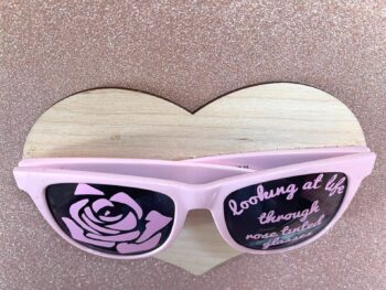 Rose Tinted Glasses, Gift for the Optimist, Stand Alone Original Artwork. - Image 3