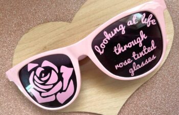 Rose Tinted Glasses, Gift for the Optimist, Stand Alone Original Artwork. - Image 4