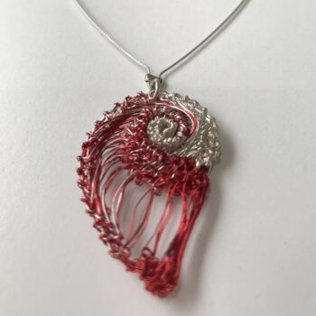 Crimson Spiral Pendant