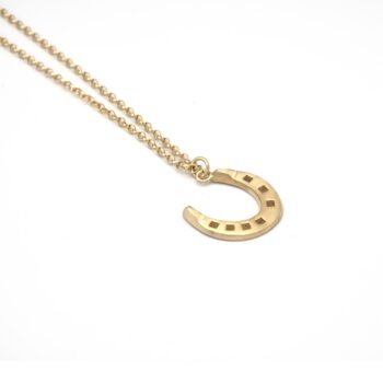 Gold Horseshoe Necklace - Image 2