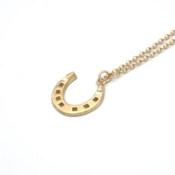 Gold Horseshoe Necklace - Image 3