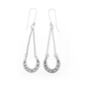 Horseshoe Silver Earrings - Image 2