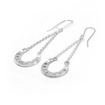 Horseshoe Silver Earrings - Image 3