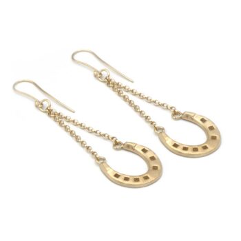 Horseshoe Earrings Gold - Image 2