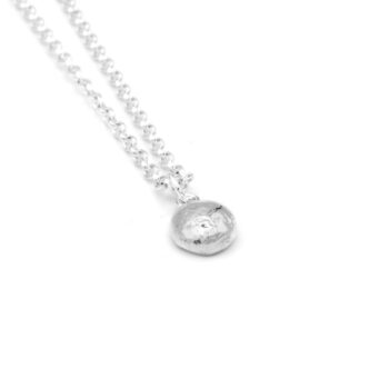 Silver Pebble Necklace - Image 2