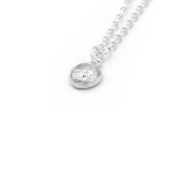 Silver Pebble Necklace - Image 3