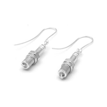 Silver Sparkplug Earrings - Image 2