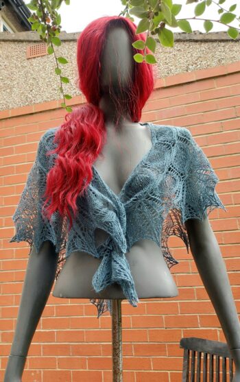 Handknit Beaded Luxury Silk Shawl