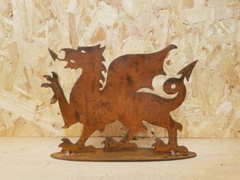 Metal Welsh Dragon pre rusted - Garden Welsh Dragon