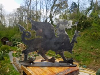 Metal Welsh Dragon - ready to Rust Welsh Dragon - Image 3