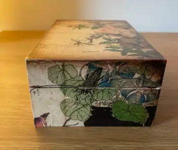 Japanese art print design Découpage Wooden Jewellery box - Image 3