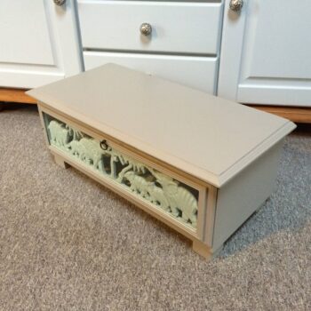 French Glass-Fronted Single Drawer Box | Restored & Painted