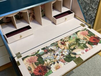 Victorian "Kingfisher" Bureau | Restored, Painted & Decoupaged - Image 3