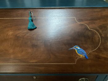 Victorian "Kingfisher" Bureau | Restored, Painted & Decoupaged - Image 4