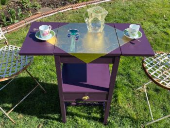 Edwardian "Tea for Two" Table | Restored & Hand-painted - Image 2