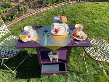 Edwardian "Tea for Two" Table | Restored & Hand-painted - Image 4