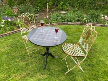 Victorian Tilt-Top Table | Restored, Painted & Decoupaged with Wool