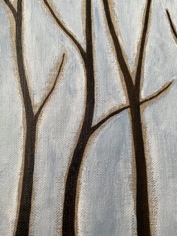 Trees in December 2020 | Acrylic Paint on Linen Canvas Board - Image 2