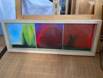 Trees (Cypress, Cherry, Acer) Triptych 2021 | Acrylic Paint on Framed Canvas Boards - Image 2