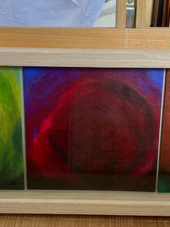 Trees (Cypress, Cherry, Acer) Triptych 2021 | Acrylic Paint on Framed Canvas Boards - Image 4