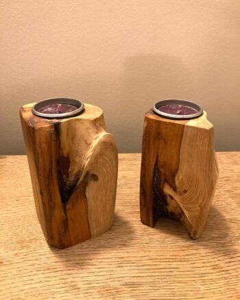 Yew Tea light holders