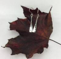 Forged silver earrings