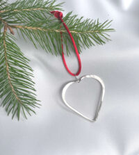 Silver heart decoration
