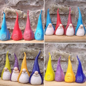 Colourful ceramic zodiac gnome