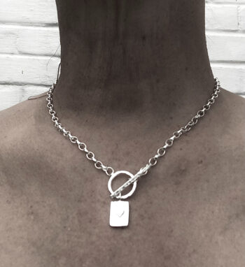 Silver Fob Necklace - Image 4