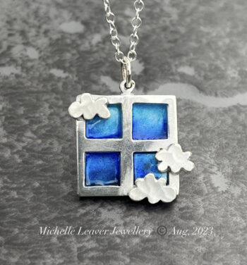 Cloud Enamel Pendant