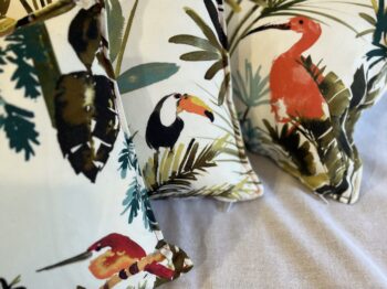 Collection of 3 small Palm Sky Bird Cushions