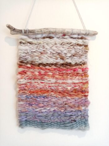 Watercolour handspun wallhanging