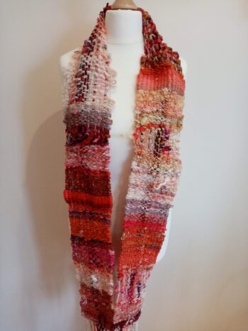 Autumnal handspun woven scarf - Image 3