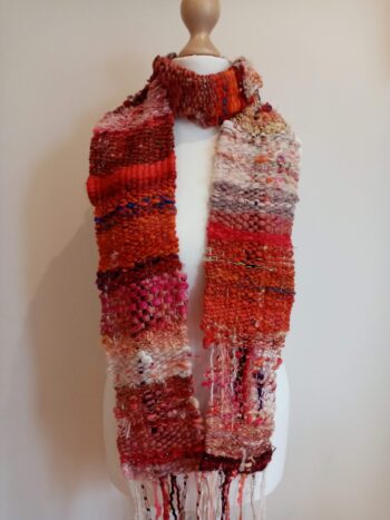 Autumnal handspun woven scarf - Image 2