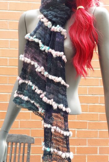 Handspun and Handknit Lightweight Luxury Scarf - Image 3