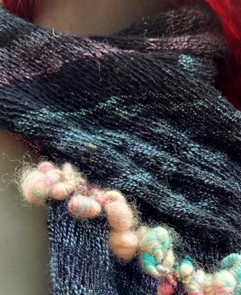 Handspun and Handknit Lightweight Luxury Scarf - Image 5