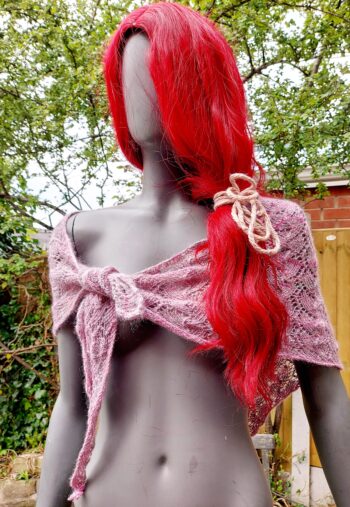 Handknit and Handspun Asymmetric Shawl