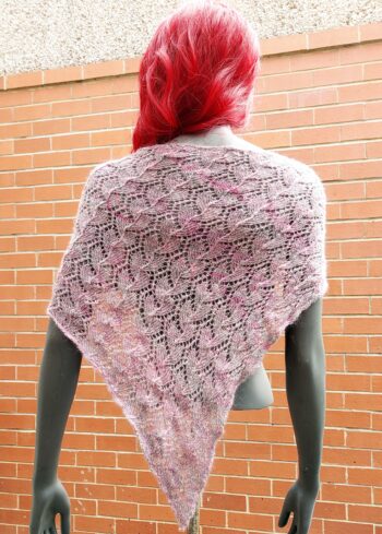 Handknit and Handspun Asymmetric Shawl - Image 5