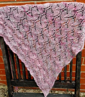 Handknit and Handspun Asymmetric Shawl - Image 4