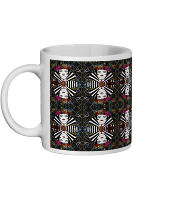 Sophia Art Deco Pattern Ceramic Mug and Coaster Set - Image 2