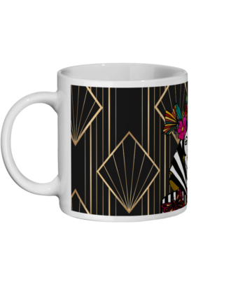 Sophia Art Deco Ceramic Mug and Coaster Set - Image 2