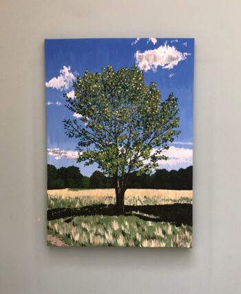 Solitary Tree in Late Summer original Painting