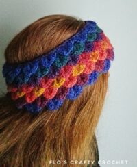 crochet dragon scale headband