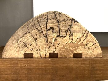 Spalted Beech and Walnut mantle Clock