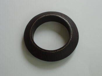 Wenge wood 9ct gold inlaid bangle